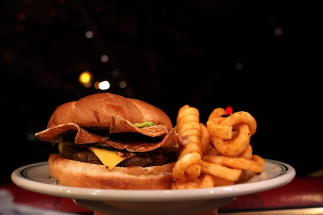 Bacon Mushroom Burger.
